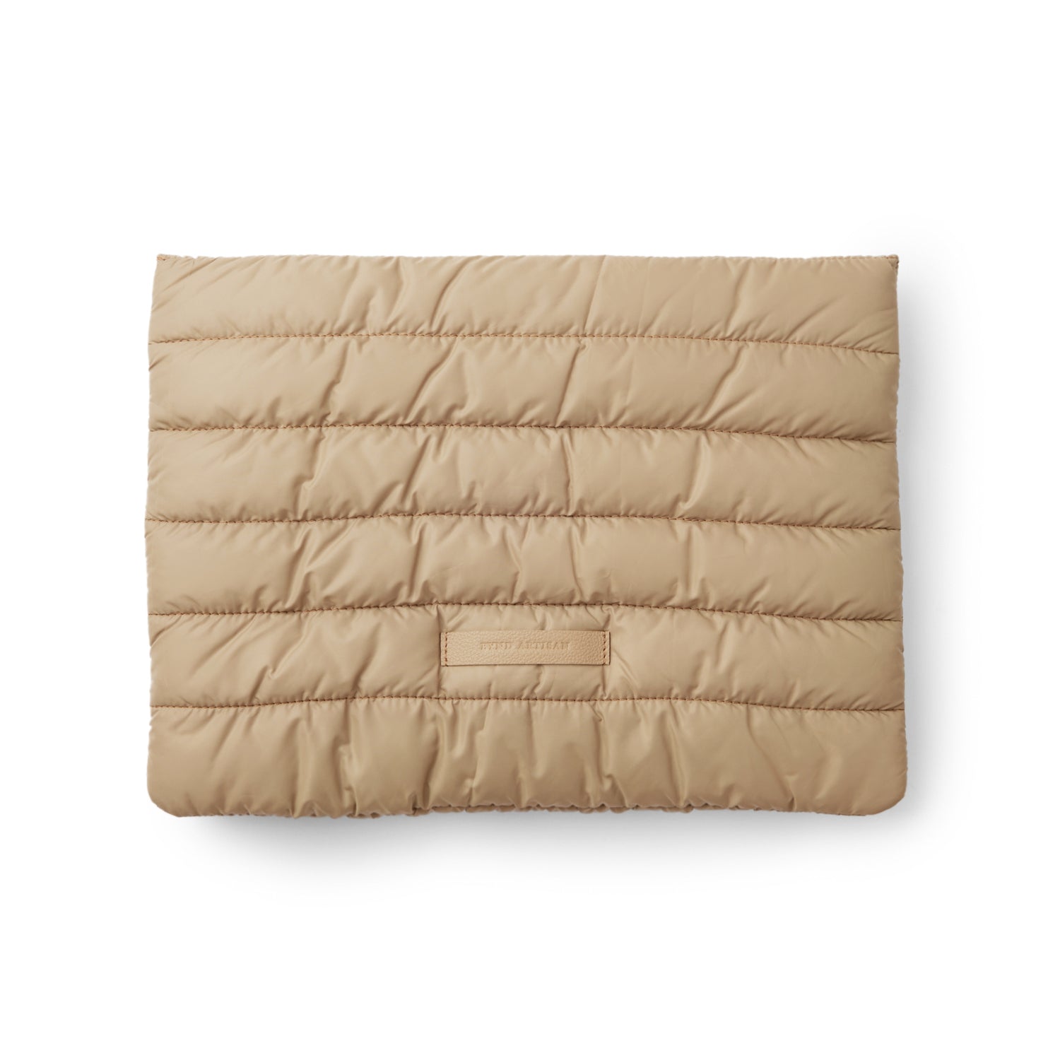 Quilted Puffy Laptop Sleeve with Leather Strap