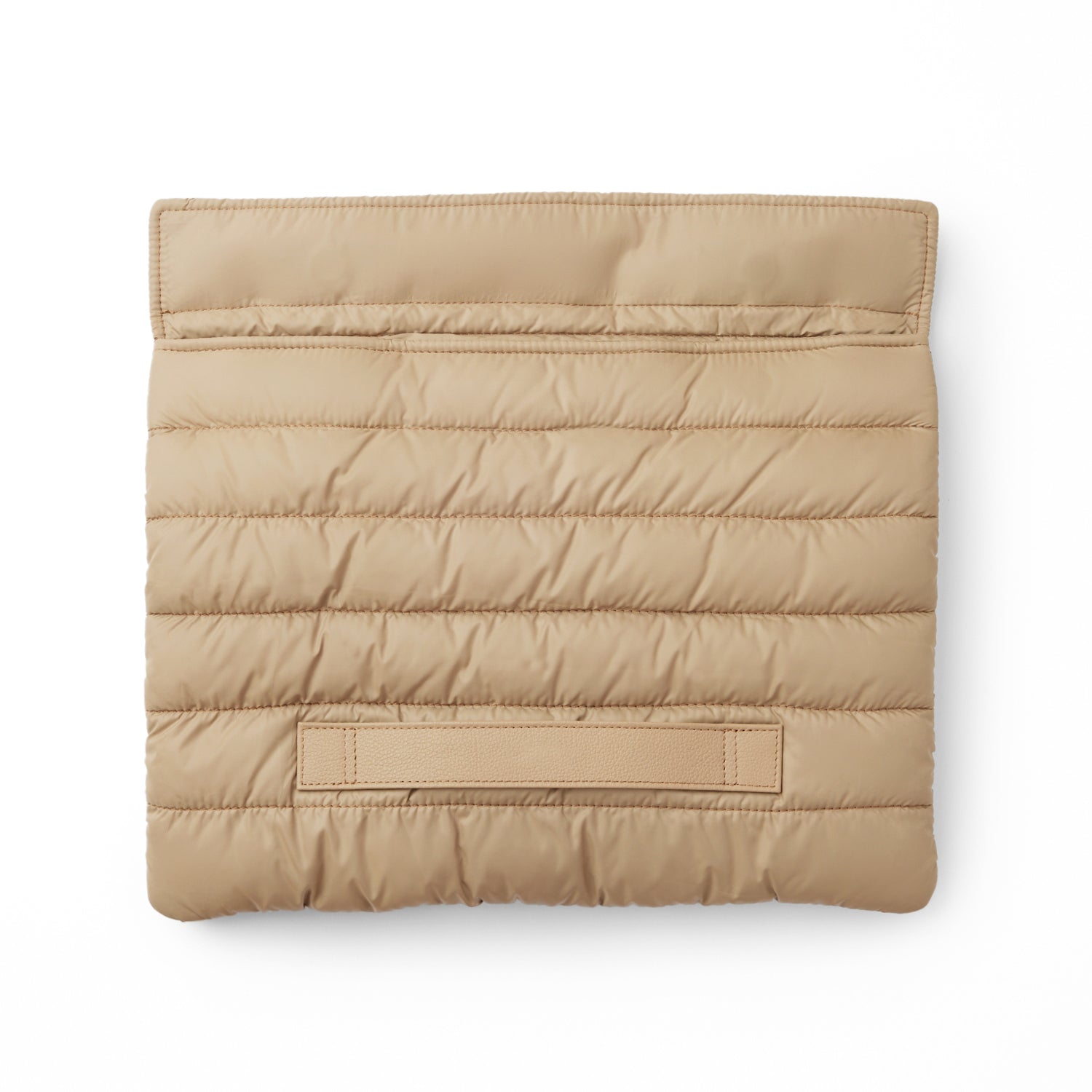 Quilted Puffy Laptop Sleeve with Leather Strap
