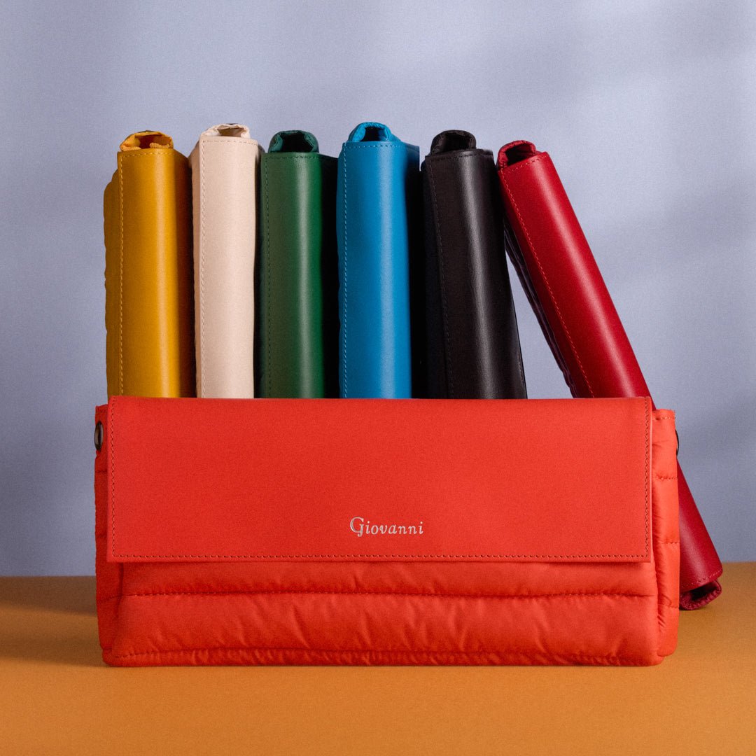 Quilted Puffy Leather Pouch