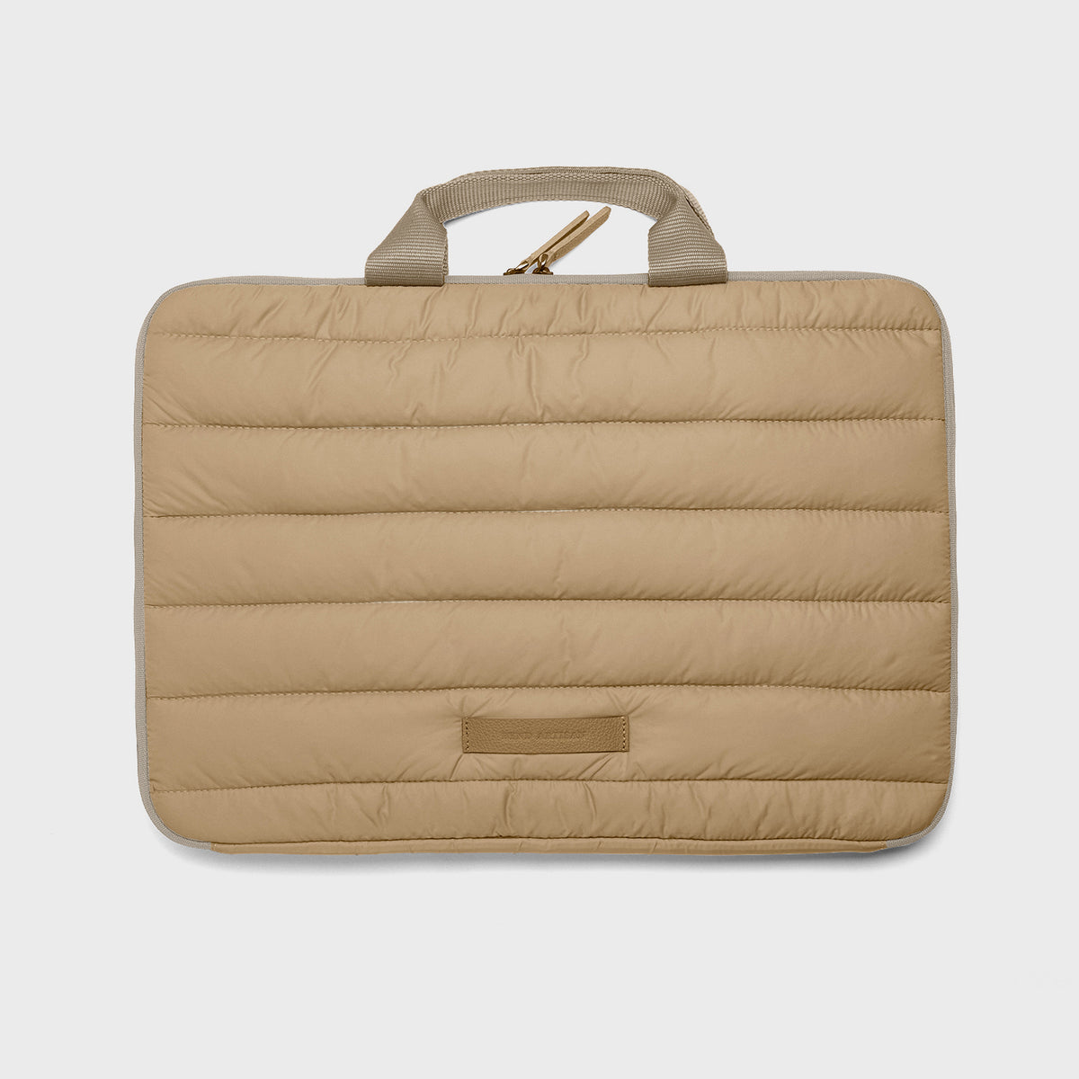 Quilted Puffy 16" Laptop Bag with Leather Strap