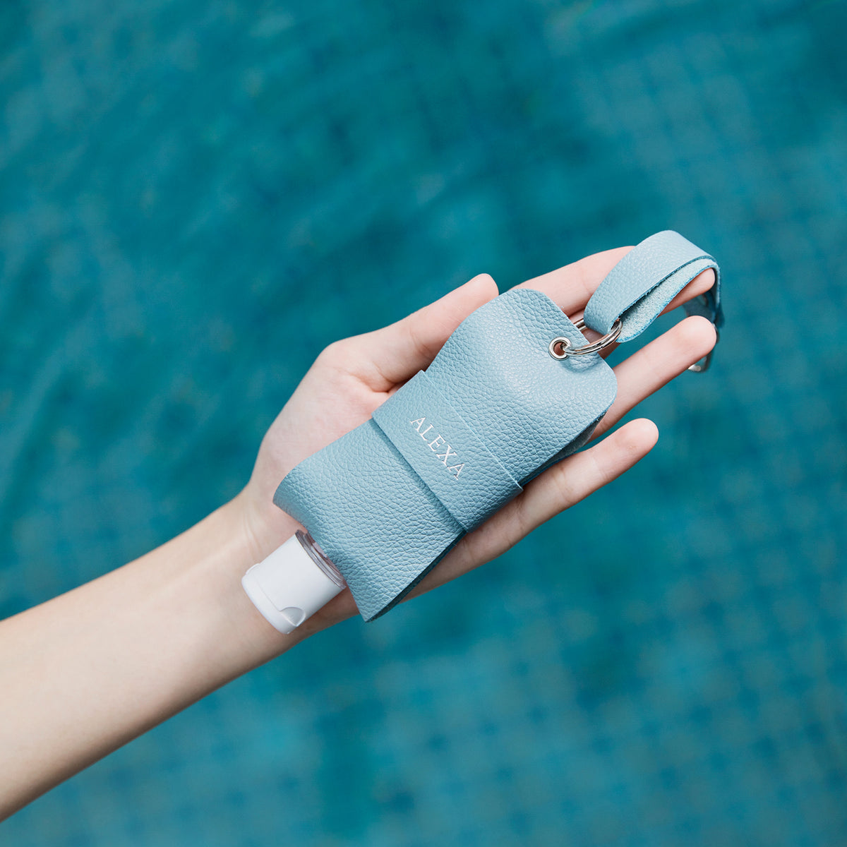 Leather Hand Sanitiser Holder